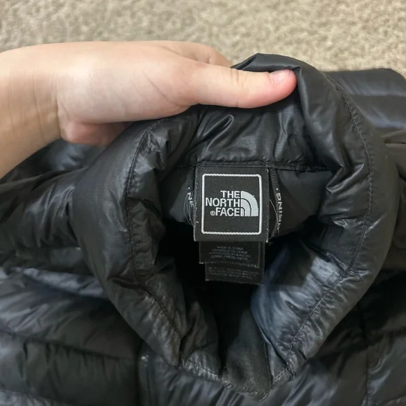 The North Face 700 Women's Black Puffer Trench Coat Jacket Size Small Full Zip S - Picture 5 of 15